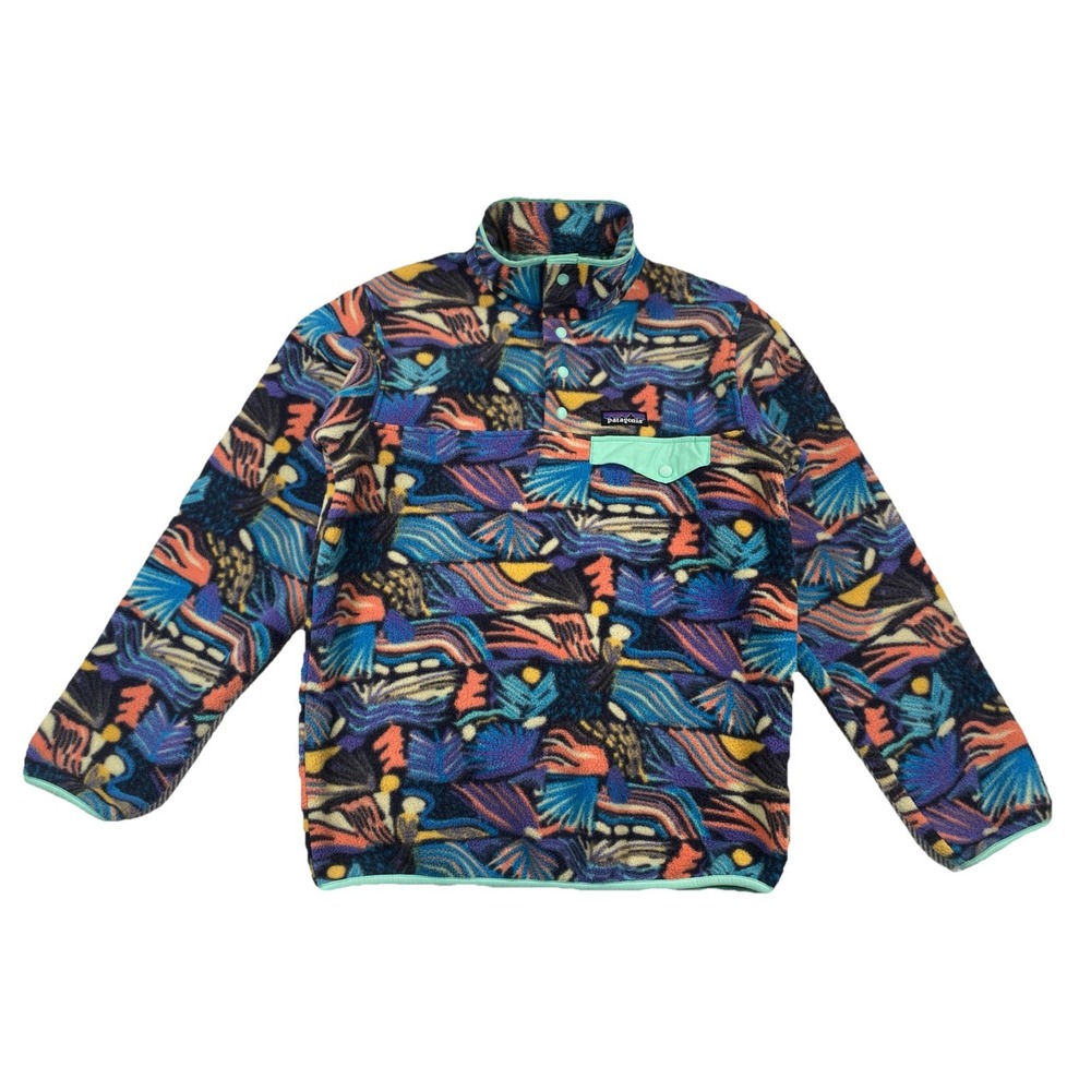 Patagonia Women's XS Lightweight Synchilla Snap-T Fleece Pullover Joy Print